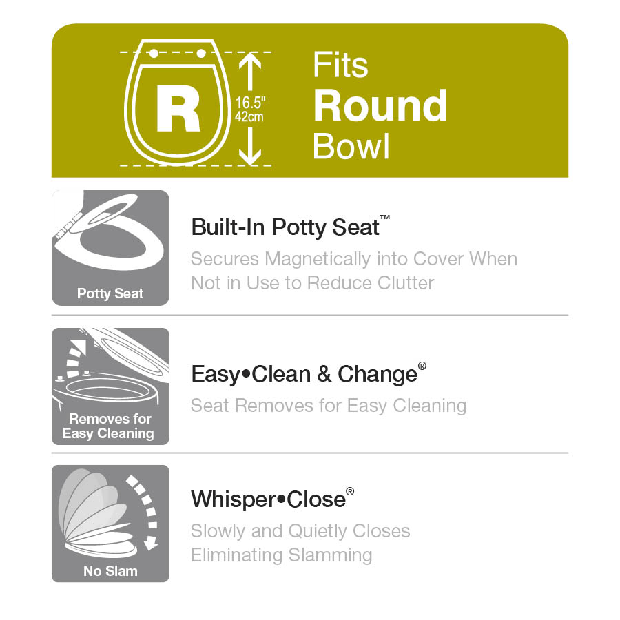 BEMIS NextStep Children's Round Closed Front Toilet Seat in White